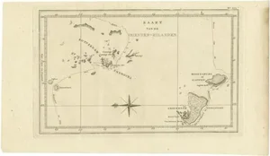 Antique Map of the Friendly Islands by Cook, 1803