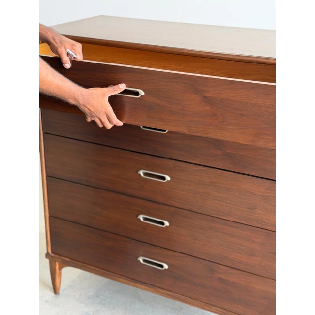 Vintage Walnut Highboy Dresser For Sale - Image 10 of 15