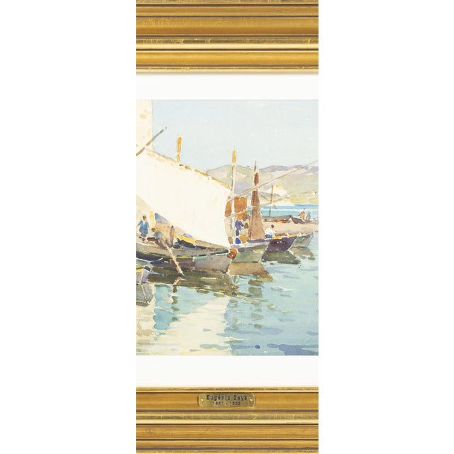 Paper Eugênio Gays, Seascape, Watercolor on Paper For Sale - Image 7 of 8