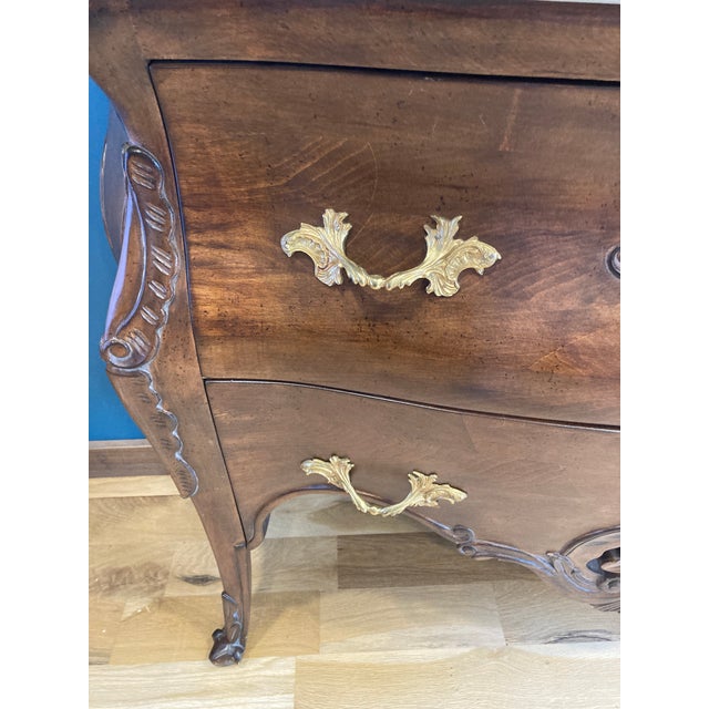 Vintage Italian Carved Wood Bombe Dresser With Marble Top For Sale In Oklahoma City - Image 6 of 9