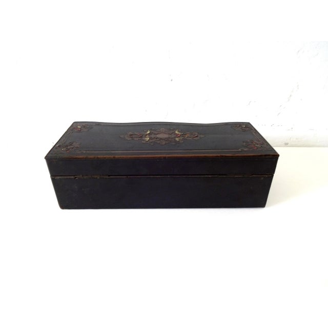 Mid 19th Century Antique C.1860 French Boulle Work Glove Box For Sale - Image 5 of 12
