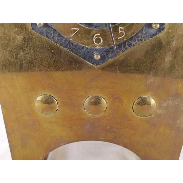 Vintage Art Deco Console Clock in Brass Case, 1930 For Sale - Image 11 of 18