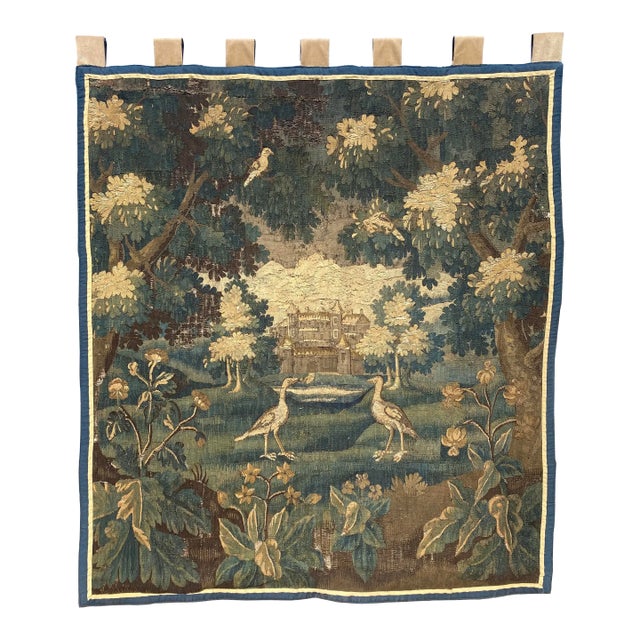 Antique 18th Century Verdure Tapestry For Sale