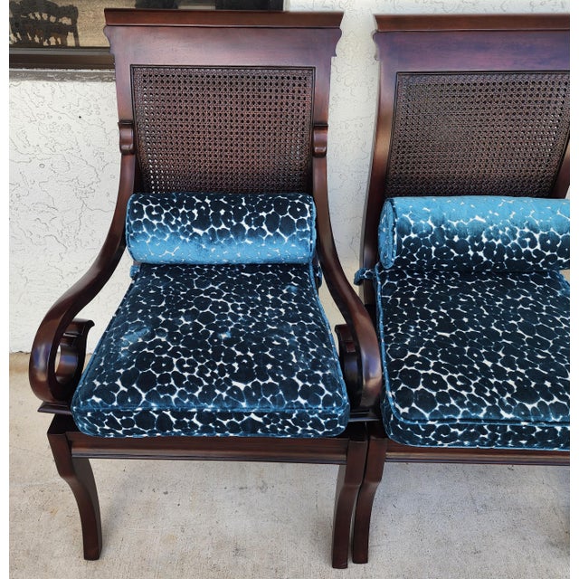 Stanley British Colonial Dining Chairs American Craftsman Collection Set of 6 For Sale - Image 11 of 18