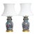 Antique Chinese Table Lamps with Porcelain Base, Set of 2 For Sale