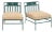 Pair of Lounge Chairs, Garden Furniture, Vintage French, Green For Sale
