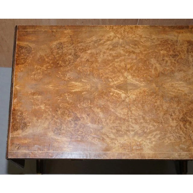 Large Extendable Occasional Games Table in Burr Walnut For Sale - Image 5 of 18