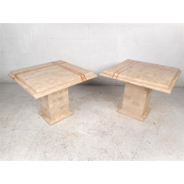 Maitland Smith Style Tessellated Side Tables For Sale - Image 11 of 11