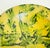Yellow 19th Century Slipware Bowl With Freeform Ochre and Green Glaze For Sale - Image 8 of 12