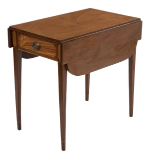 Hepplewhite Mahogany and Satinwood Pembroke Table New York 1790 C.L. Prickett Antiques