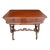 19th Century Victorian Rococo Style Carved Mahogany Rolling Sewing Table For Sale
