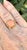 Salmon 18k Gold Angel Skin Coral Cabochon Cocktail Ring Vintage For Sale - Image 8 of 11