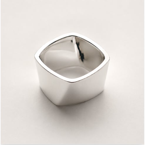 A vintage Frank Gehry Tiffany & Co. sterling silver torque ring, bold architectural design, unisex, heavy statement piece...