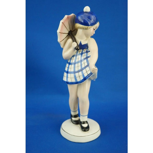 Vintage Art Deco Ceramic Sculpture by Claire Weiss for the Goldscheider Factory, 1920s For Sale - Image 11 of 18