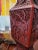 Paint Antique Chinese Cinnabar Red Lacquer Carved Lamps- a Pair For Sale - Image 7 of 11