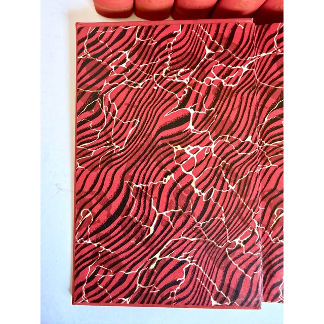 Paper 1956 Set of 9 Grolier Classics Red Decorative Library Books For Sale - Image 7 of 10