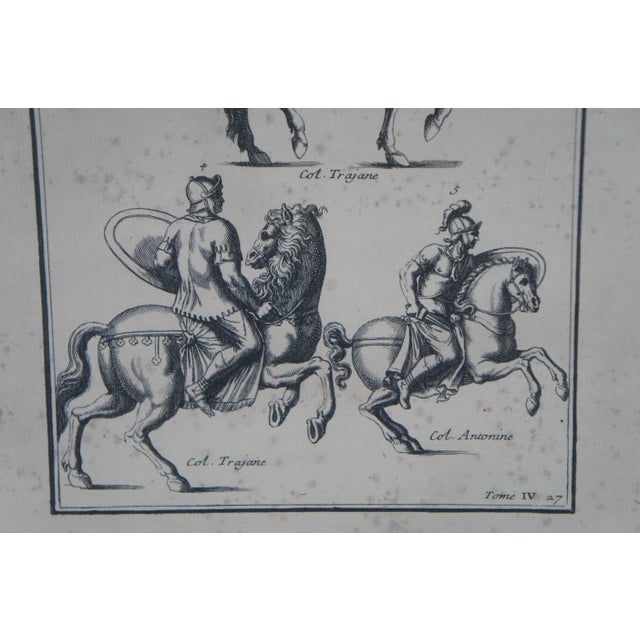 Printmaking Materials Trevor James Company Cavaliers Antiqued Etching Roman Horse Riding Framed 22" For Sale - Image 7 of 11