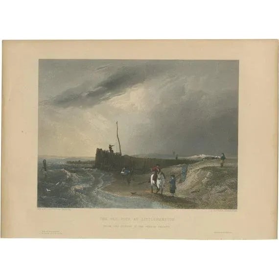 Wilkinson, The Pier at Littlehampton, 1850s, Paper For Sale - Image 5 of 5