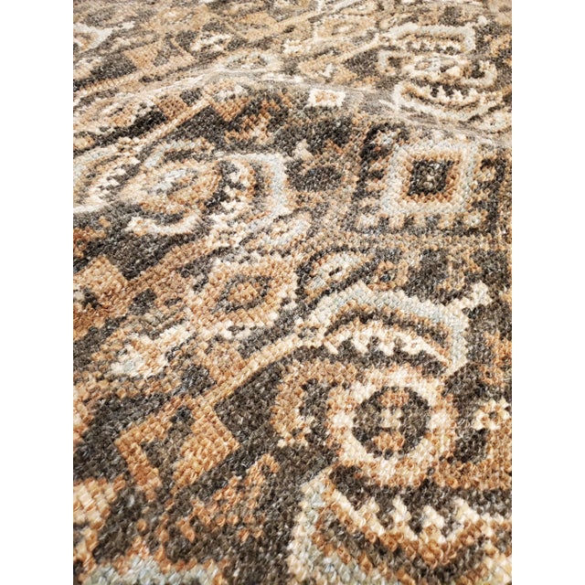 Taupe Antique Malayer Carpet, Handmade Oriental Rug, Green, Gray, Taupe, Fine Allover For Sale - Image 8 of 10