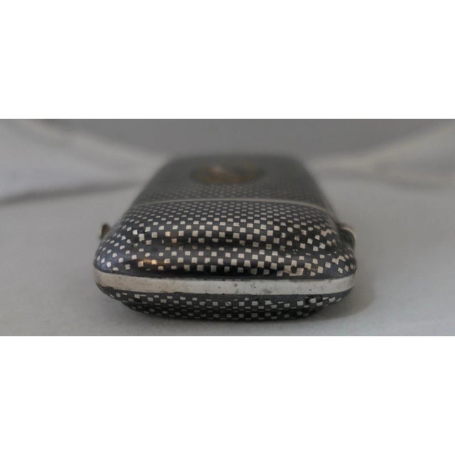 1900s Niello Cigarette Case with Dog Portrait Sterling Silver For Sale - Image 11 of 12