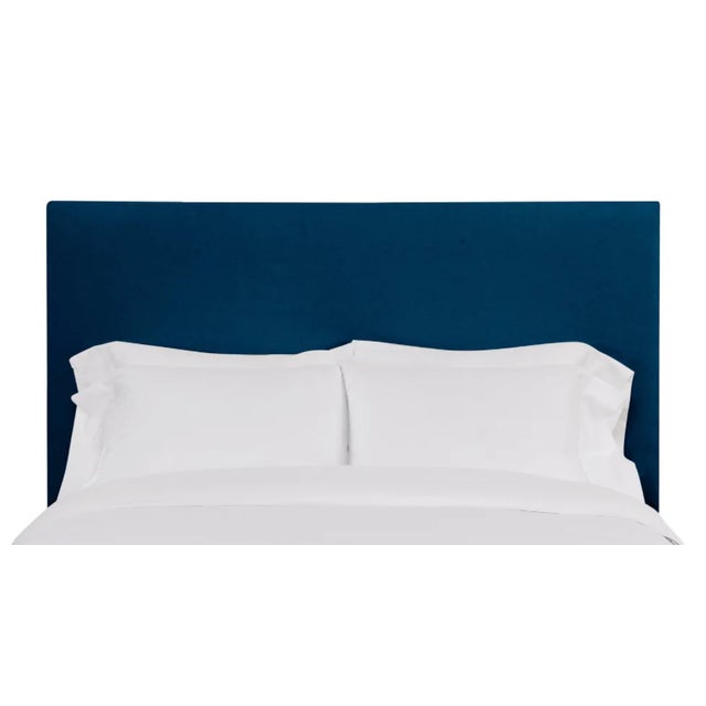 Hadley Full/Double Headboard, Navy Velvet For Sale