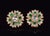 Late 20th Century Late 20th Century Pair of Estate Natural 6.40cts Diamond & Emerald Solid 18k Gold Floral Earrings For Sale - Image 5 of 13