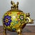 Metal Late 20th Century Gilt Bronze Cloisonné Enamel Tripod Incense Burner With Guardian Lion Finial For Sale - Image 7 of 9