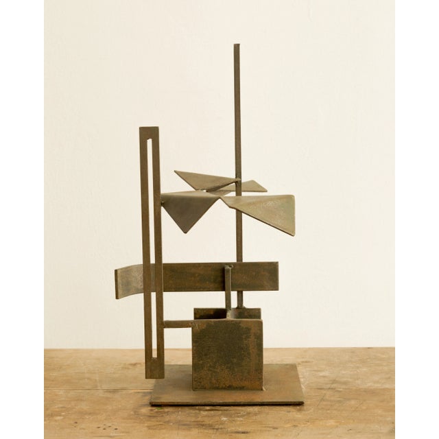 1950s D. Malken Brutalist Steel Sculpture For Sale - Image 9 of 11