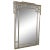 Faux Silver Leaf Greek Key Mirror For Sale