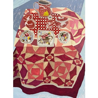 Redwork, Original Contemporary Oil Painting by Molly Mansfield For Sale