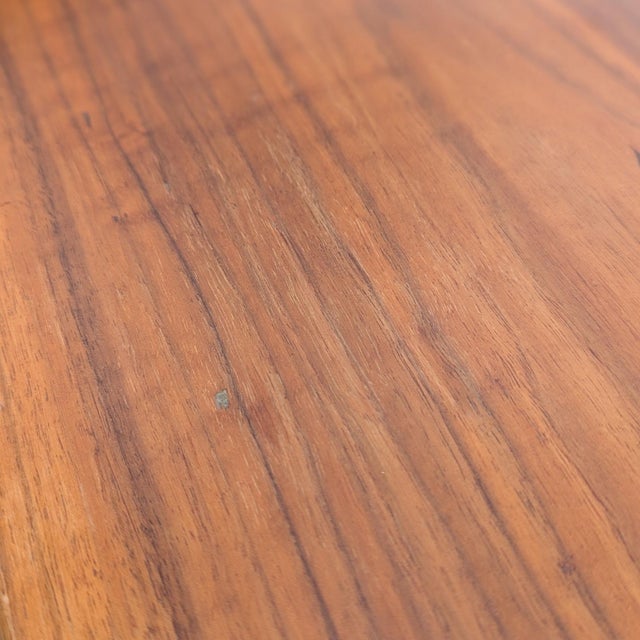 Antique Solid-Wood Writing Desk With Turned Legs and Drawer For Sale - Image 17 of 18