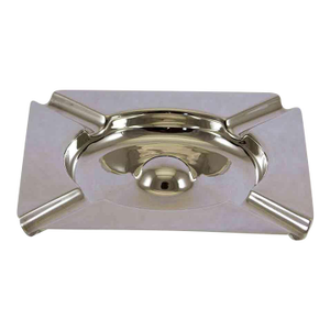 1970’s Vintage/New Silverplate Cigar Ashtray, Square, Plain