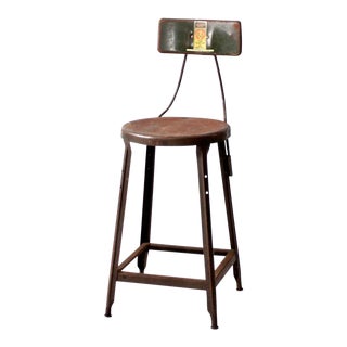 Vintage Industrial Drafting Stool For Sale