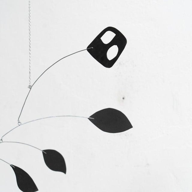 French Artist, Enchanting Dynamics: Iron and Foam Kinetic Sculpture Black in Play, 1990s, Metal For Sale - Image 10 of 15