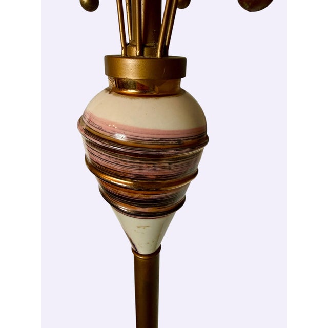 1950s Mid-Century Modern Atomic Sputnik Ceramic Floor Lamp For Sale - Image 9 of 11