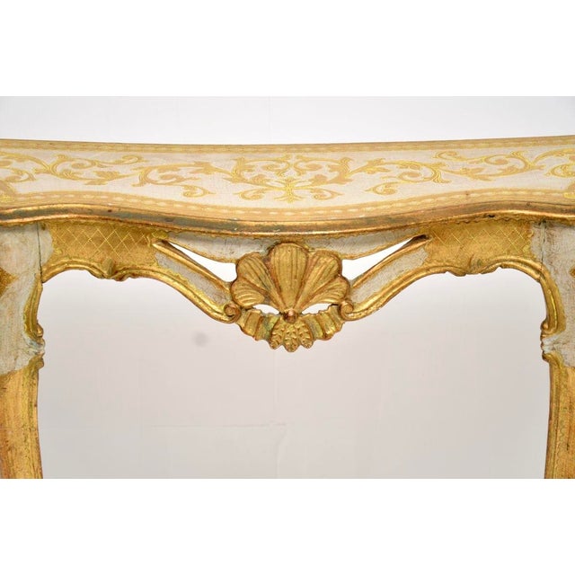 1930s Vintage Venetian Parcel Gilt Console Table, 1930 For Sale - Image 5 of 12