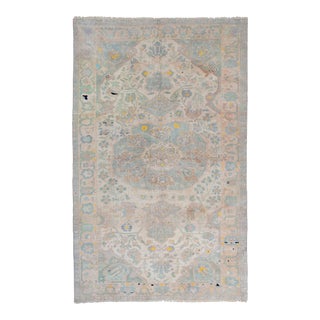 Vintage Oriental Turkish Oushak Rug 5'4'' X 8'10'' For Sale