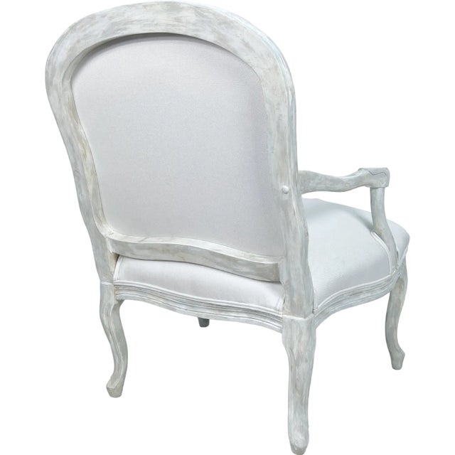 2 Beautiful Hand Painted Fauteuil Chairs For Sale In West Palm - Image 6 of 11
