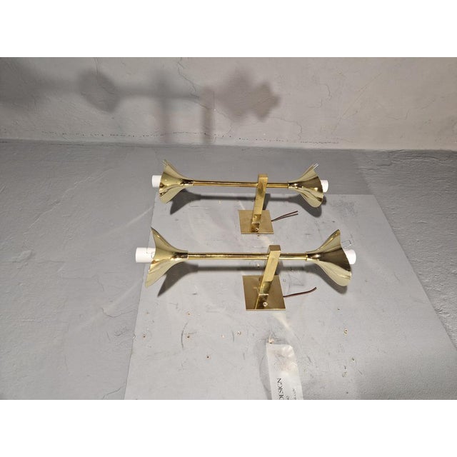 Metal Glass Cup Sconces from Alberello, Set of 2 For Sale - Image 7 of 14