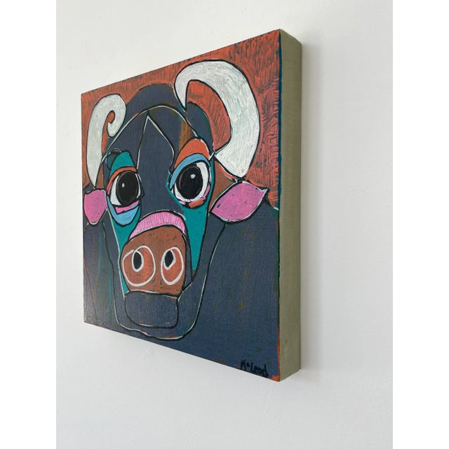 Gray "L+m Talk It Over" Original Acrylic Painting by Melinda McLeod For Sale - Image 8 of 10