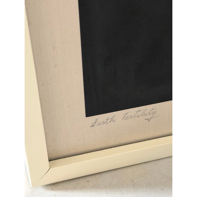 Irene Miller Stein Signed Framed Abstract Black White Serigraph Earth Fertility For Sale - Image 17 of 18