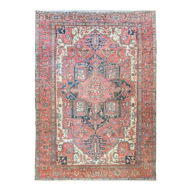 Early 20th Century Persian Heriz Rug For Sale