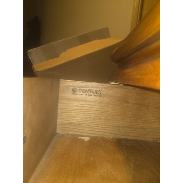 Brown 1970s Chin Hua 2 Drawer Night Stands Finished in Burl Wood Veneers For Sale - Image 8 of 13