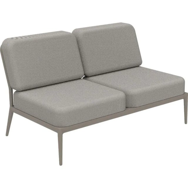 Nature cream double central modular sofa by mowee dimensions: d83 x w136 x h81 cm (seat height 42 cm). Material: aluminum...
