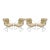 Vintage Signed Lion in Frost Lucite and Leather Upholstered Dining Chairs, Set of 4, 1970's For Sale