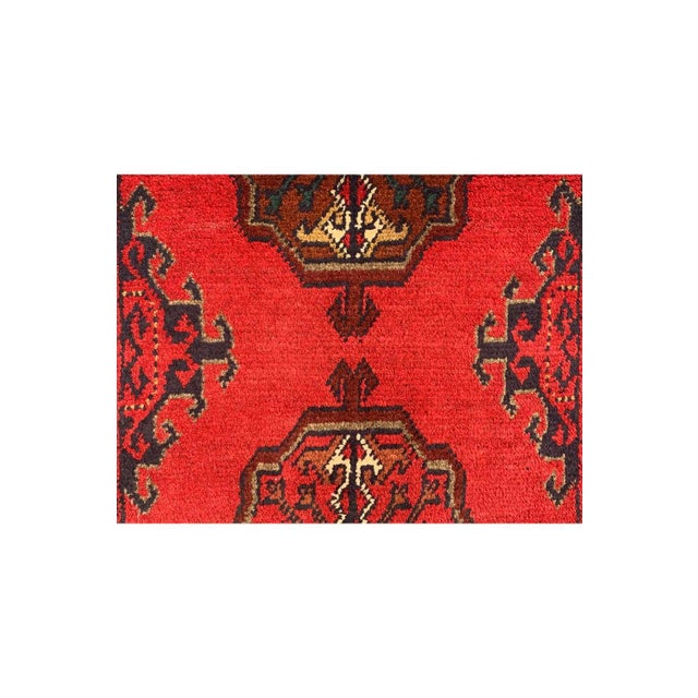Fine Quality Hand Knotted Afghan Khal Mohammadi Wool Area Rug 4.9 X 1.9 Ft For Sale - Image 9 of 12