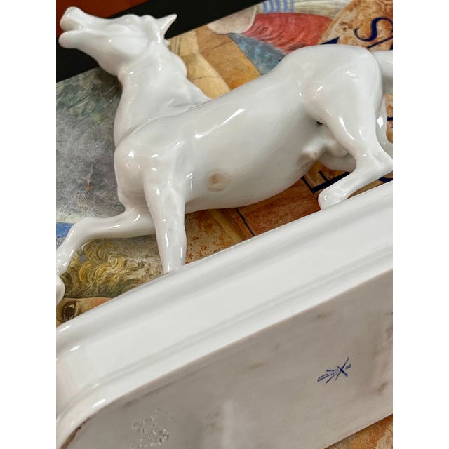 1960s Herend White Porcelain Horse Figurine Sculpture For Sale - Image 10 of 17