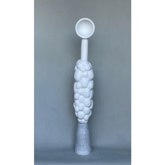 Echo hand carved marble sculpture by tom von kaenel. Dimensions: d 12 x w 12 x h 80 cm. Materials: marble. Tom von kaenel,...
