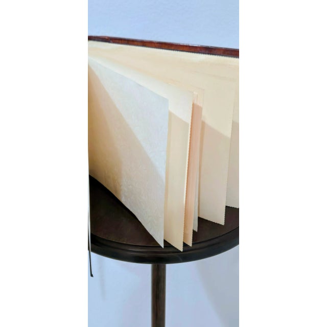 Late 20th Century Italian Leather Photo Album With Cherub Carvings – Museum Company For Sale - Image 5 of 9