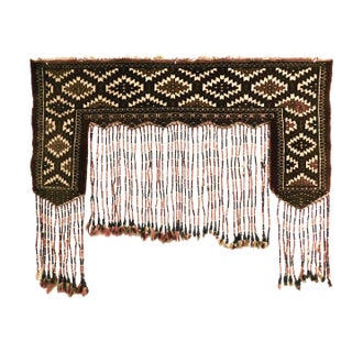 1940s Hand-Knotted Turkoman Door Hanger For Sale